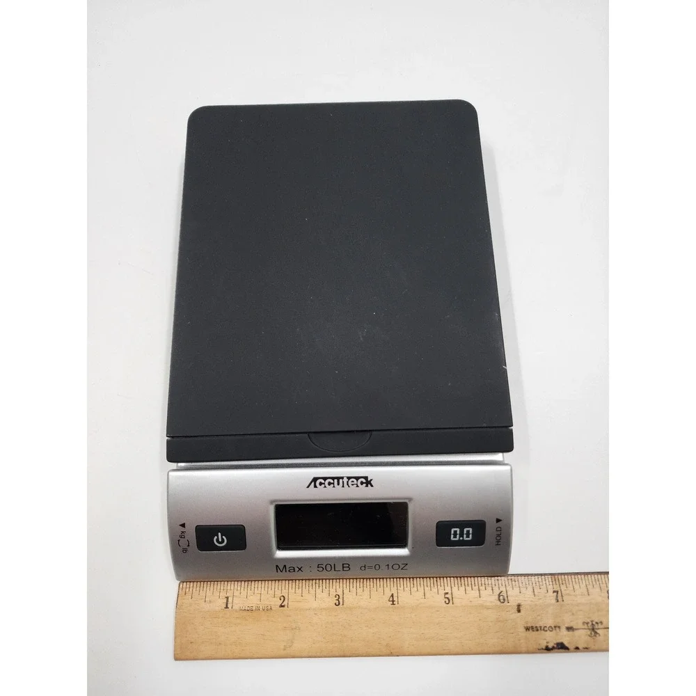 Accuteck W-8250-50BS Digital Postal Scale 50lb Capacity Black Silver